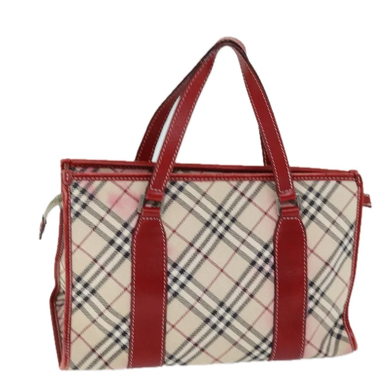 BURBERRY Nova Check Blue Label Hand Bag Canvas Beige  bs14288