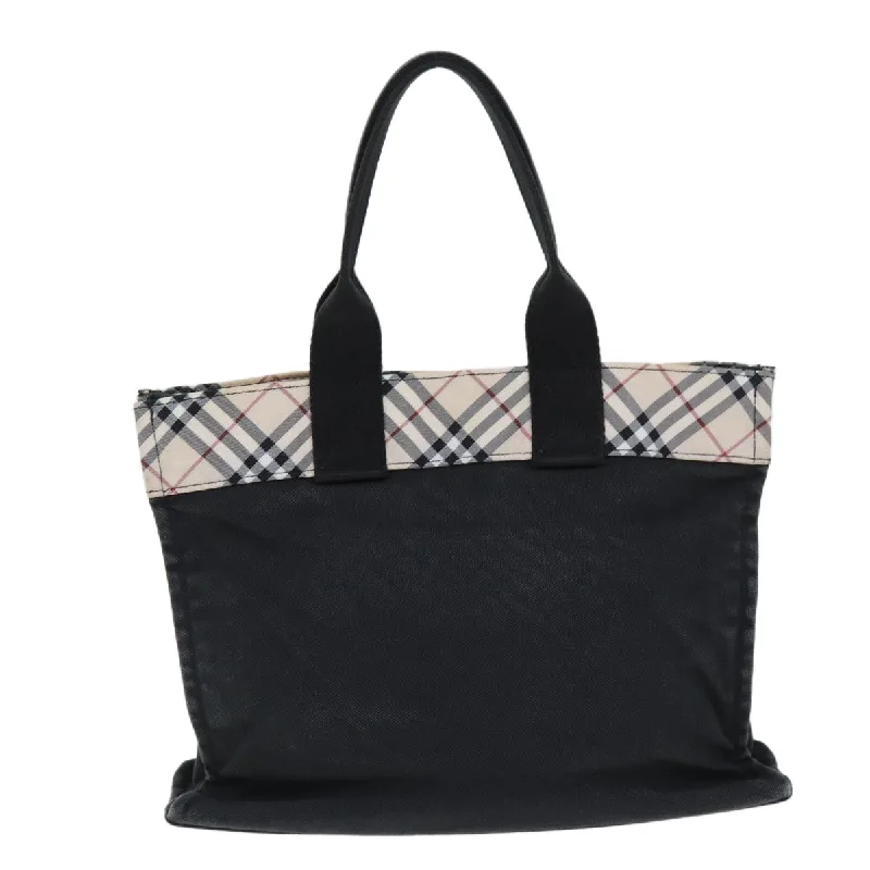 BURBERRY Nova Check Blue Label Hand Bag Canvas Beige Black  yb559