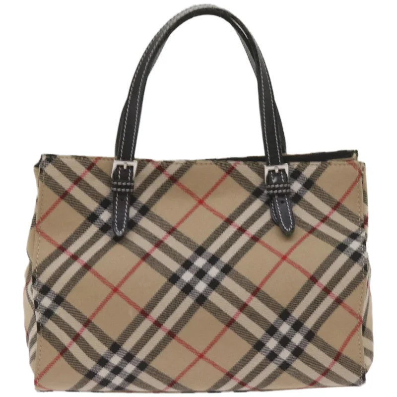 BURBERRY Nova Check Blue Label Hand Bag Canvas Beige  ep3616