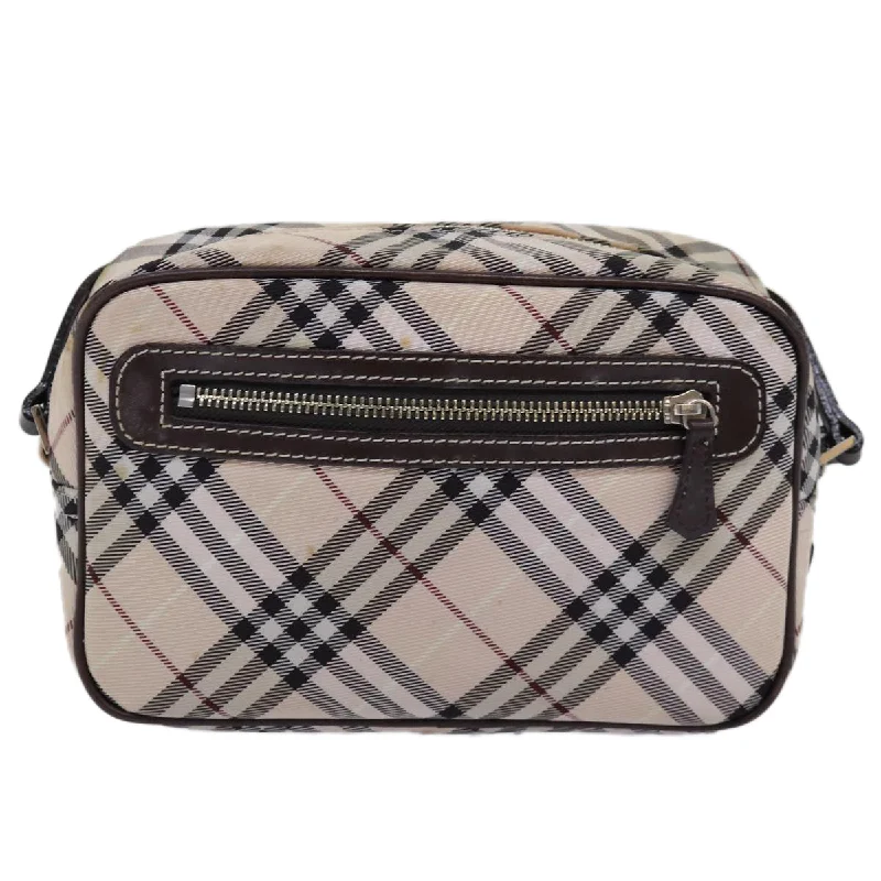 BURBERRY Nova Check Blue Label Shoulder Bag polyester Beige  yk12803