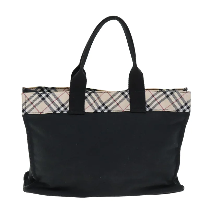 BURBERRY Nova Check Blue Label Hand Bag Canvas Beige Black  yb558