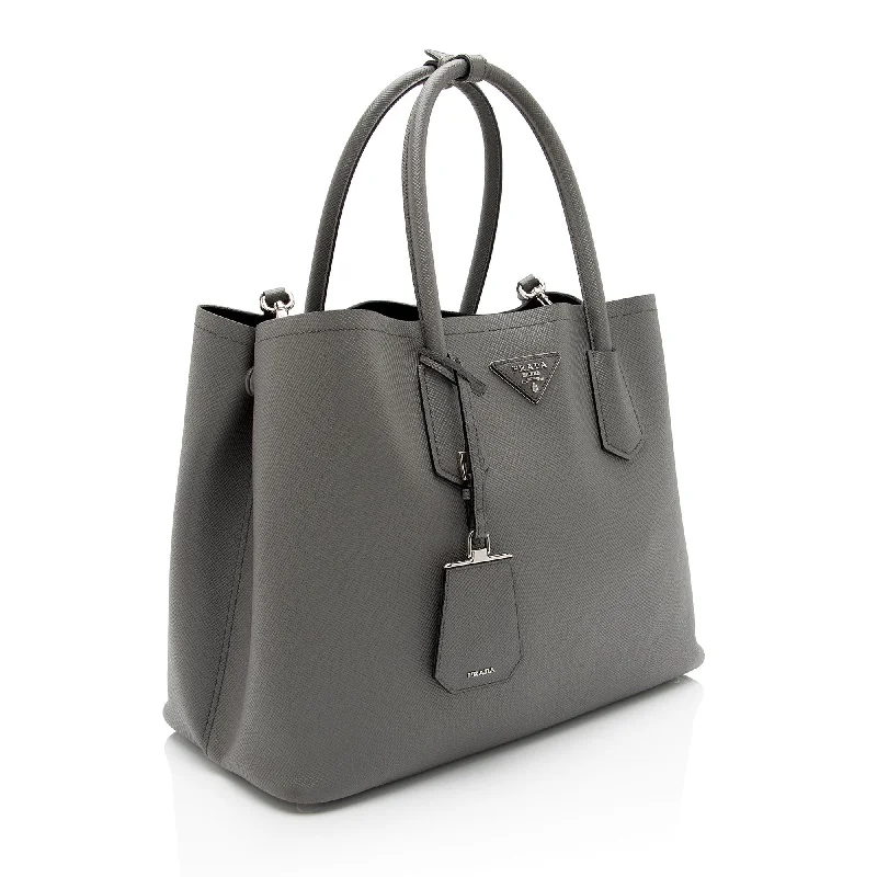 Prada Saffiano Cuir Double Handle Medium Tote (SHF-zjTFPc)