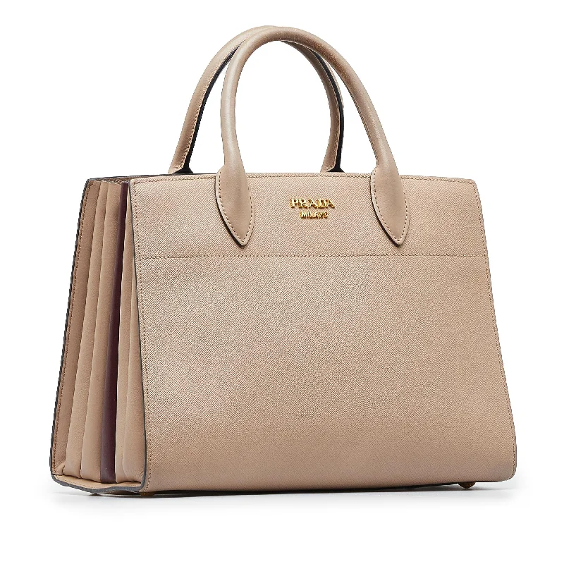 Prada Saffiano & City Calf Bibliotheque Bag (SHG-wE2mgA)