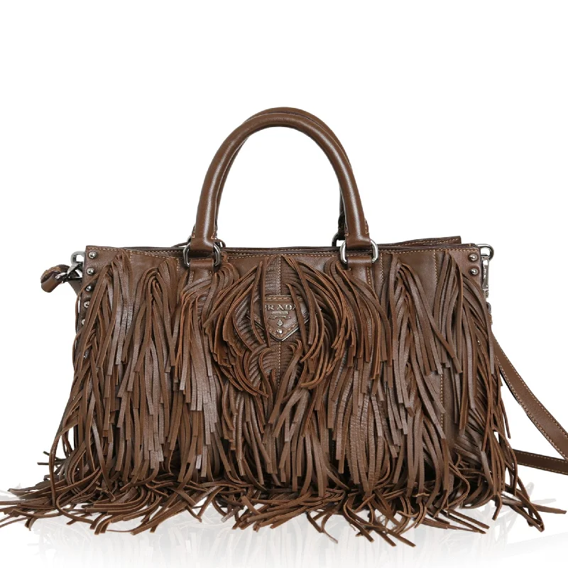 Runway Fringed Nappa Tote Bag