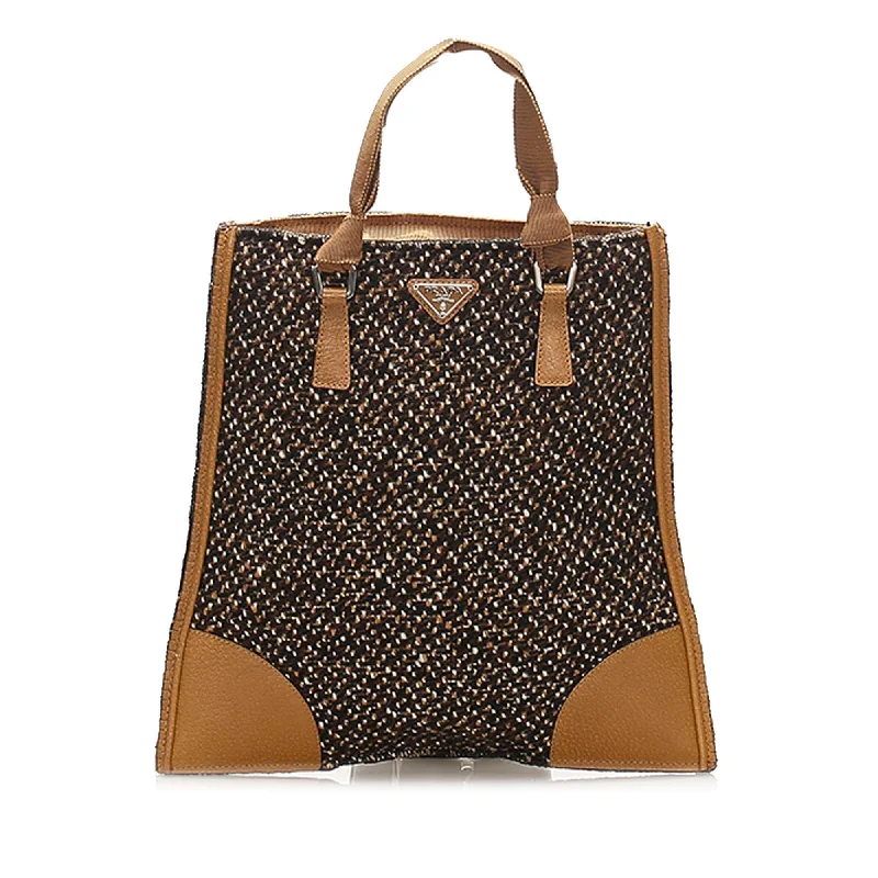 Prada Tweed Tote Bag (SHG-12320)