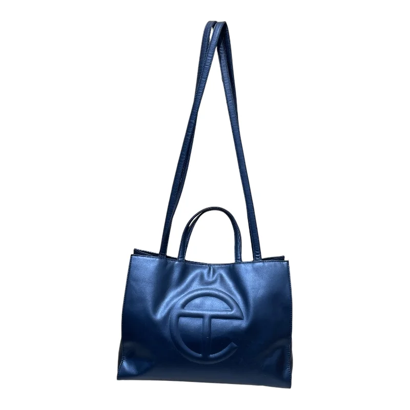 Telfar/Tote Bag/M/Iridescent/Faux Leather/BLU/