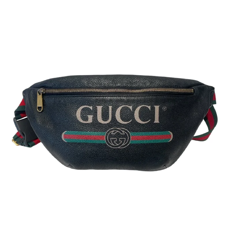 GUCCI/Fanny Pack/Leather/BLK/Belt  Bag