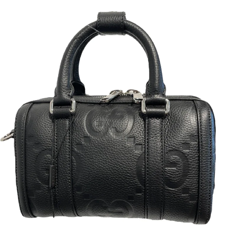 GUCCI/Hand Bag/Monogram/Leather/BLK/jumbo gg mini duffle