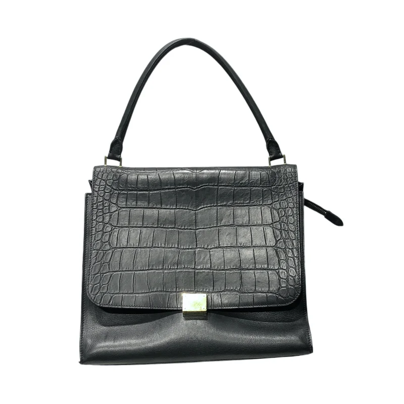 CELINE/Hand Bag/Leather/BLK/Crocodile Skin