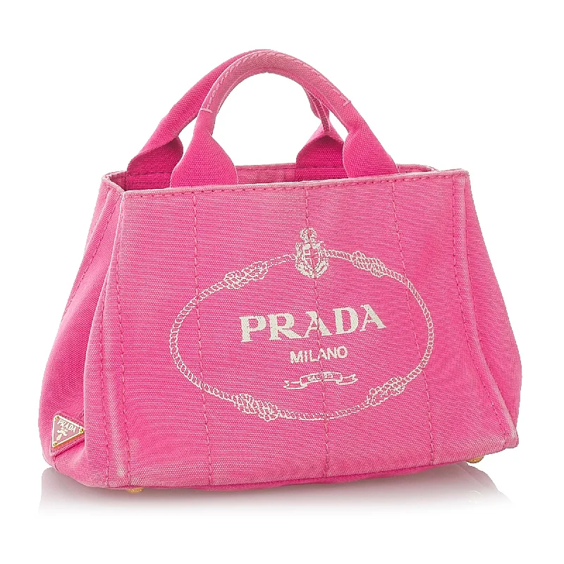 Prada Canapa Logo Canvas Satchel 26815