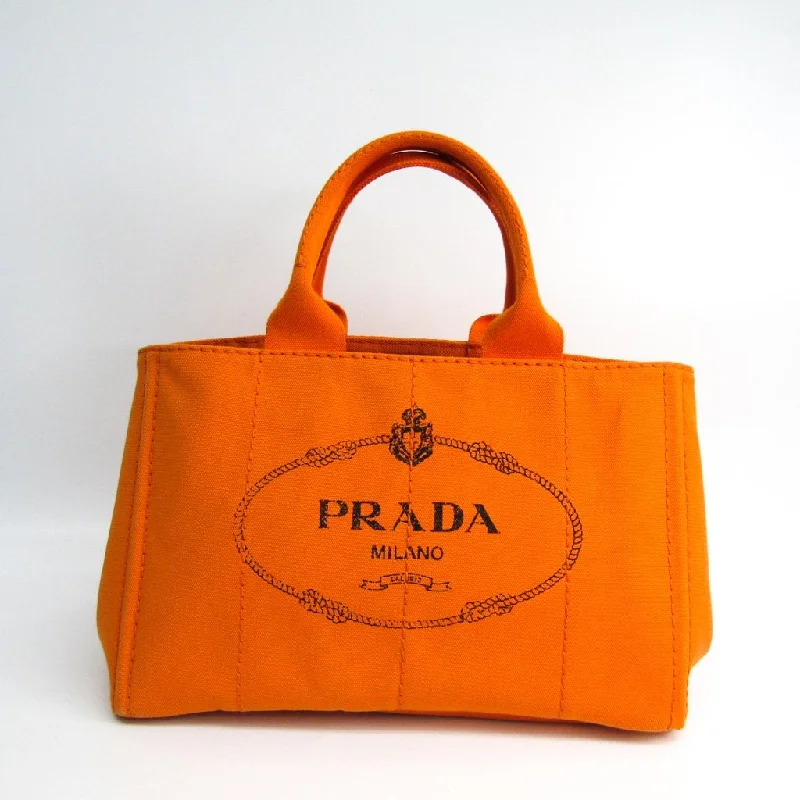 Prada Orange Canvas Canapa Tote (SHA-36295)