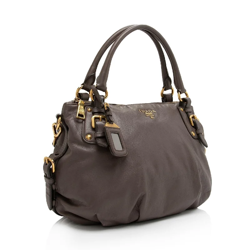 Prada Soft Calf Sacca 2 Manici Medium Satchel (SHF-IrfhQZ)