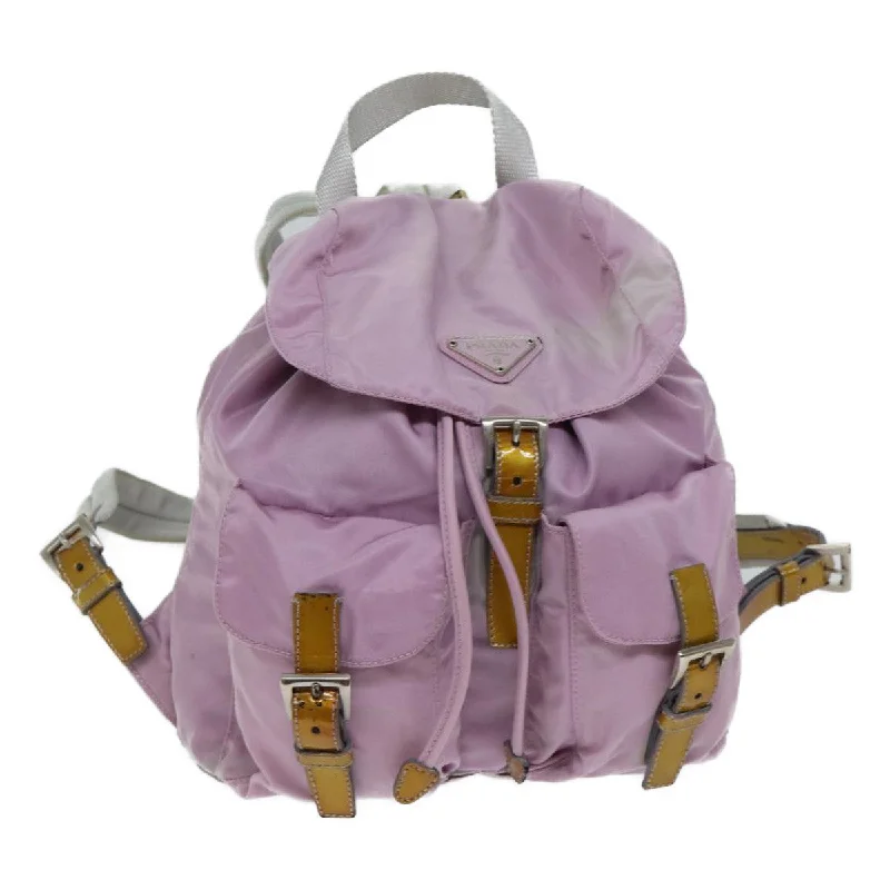 PRADA Backpack Nylon Pink Auth 69747