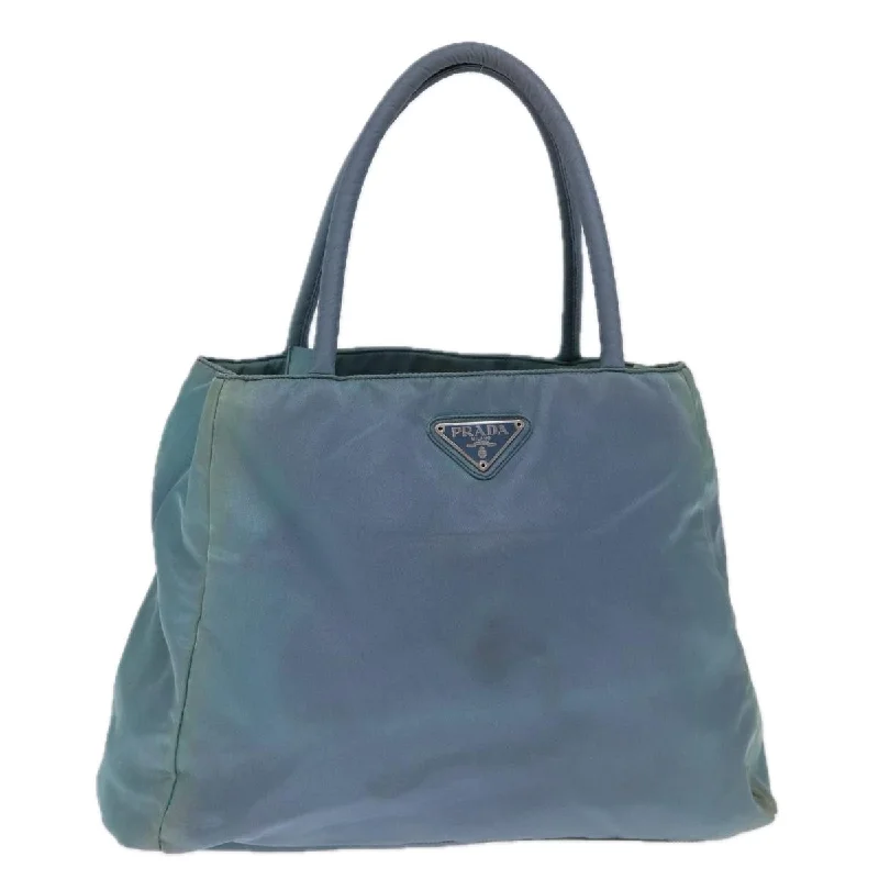 PRADA Hand Bag Nylon Blue Auth 72857