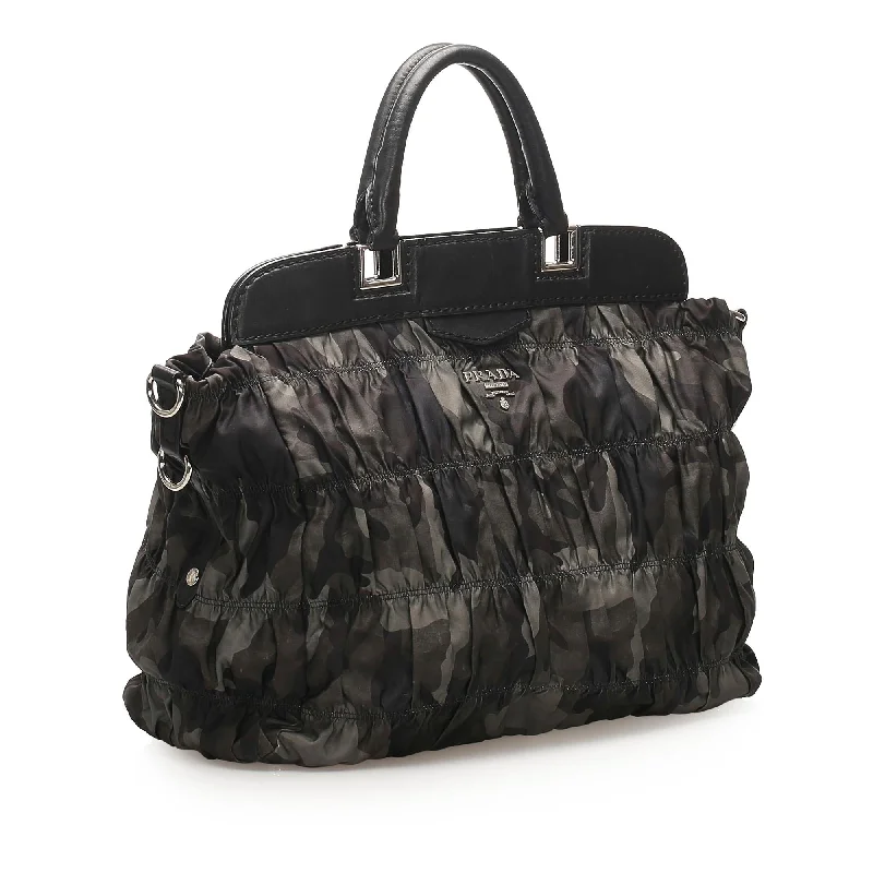 Prada Camouflage Gaufre Tessuto Tote Bag 22711