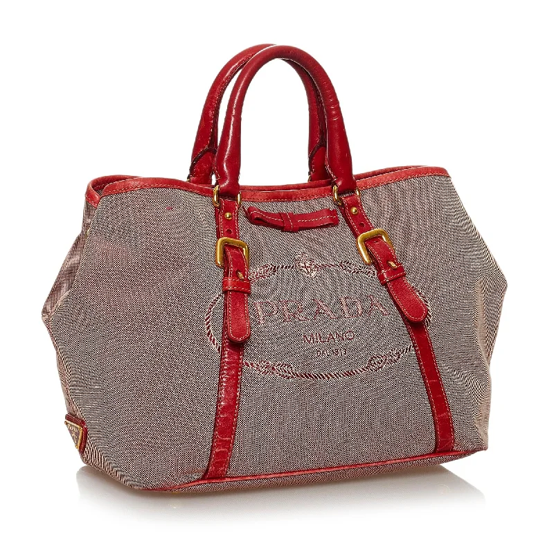 Prada Canapa Logo Canvas Tote Bag 30601