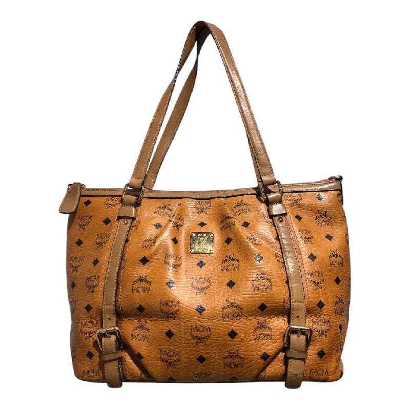 MCM/Tote Bag/All Over Print/Leather/BRW/