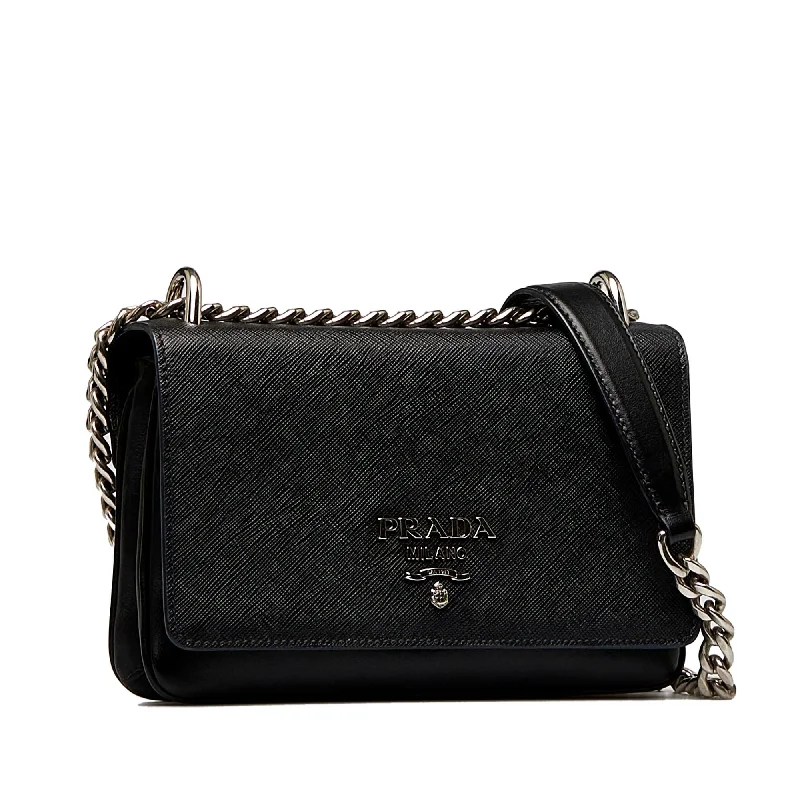 Prada Saffiano and City Calf Chain Crossbody Bag (SHG-CNo78j)