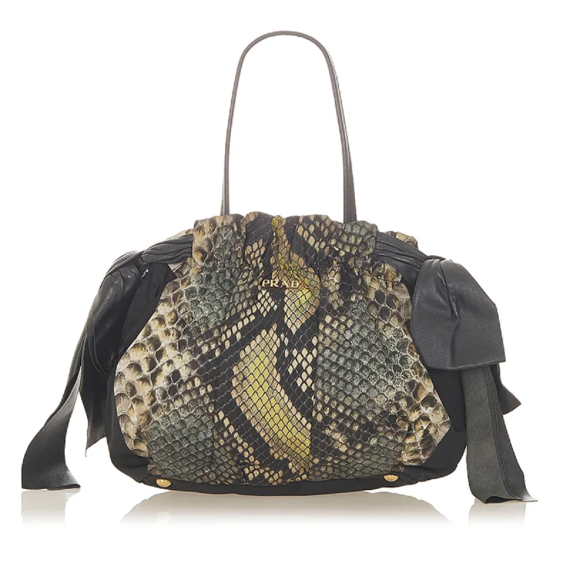 Prada Pitone Bow Tote Bag (SHG-20103)