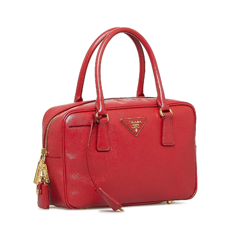 Prada Saffiano Lux Bauletto Handbag (SHG-my19Yr)