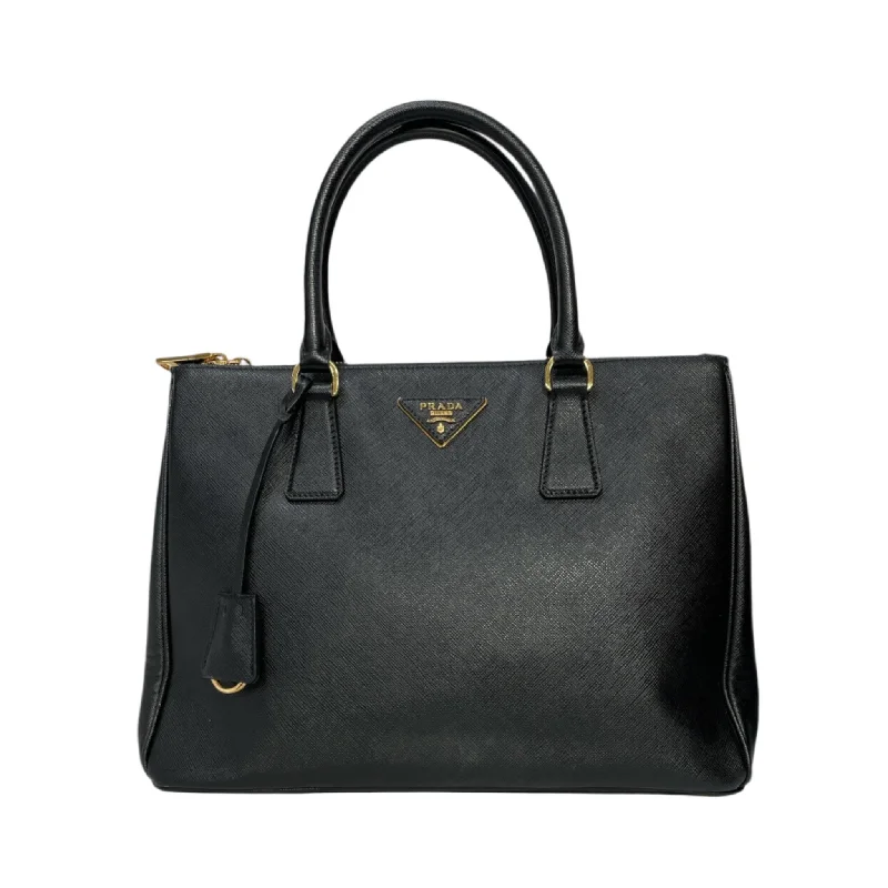 PRADA/Hand Bag/M/Leather/BLK/SAFFIANO