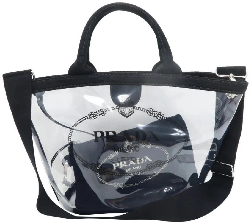 Prada W 2018 Logo W/P Clear Pvc Tote