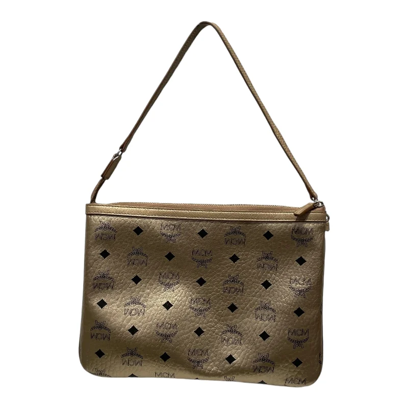 MCM/Pouch/Monogram/Cotton/GLD/