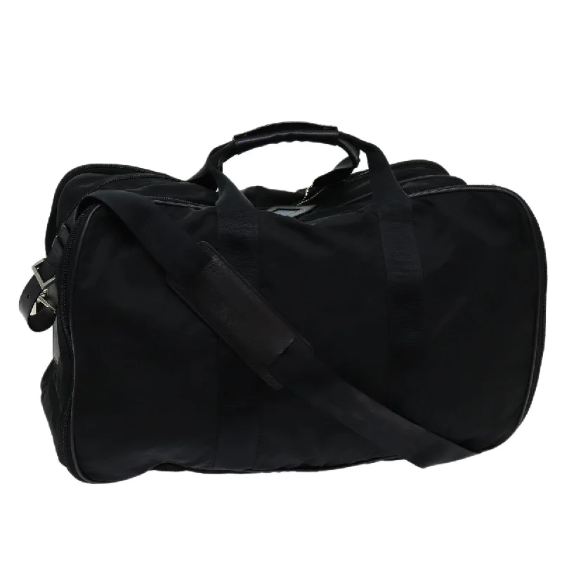 PRADA Boston Bag Nylon 2way Black Auth bs13144