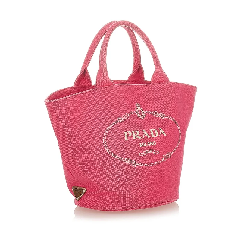 Prada Canapa Logo Canvas Satchel 25469